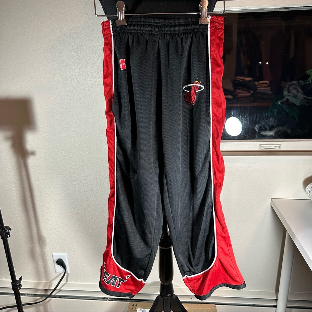 Vtg Hardwood Classics NBA Miami Heat Basketball Warmup pants‎ size small youth